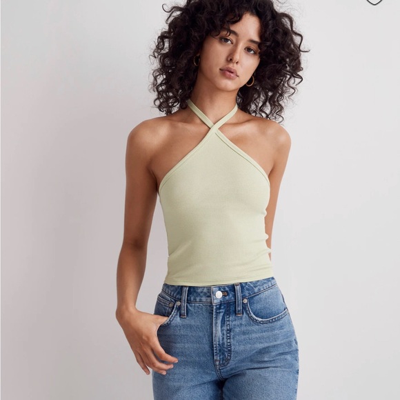 Supima Rib Halter Tank Top - Picture 4 of 5